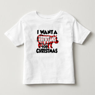Camiseta De Bebé Quiero Un Hipopótamo Para Los Navidades