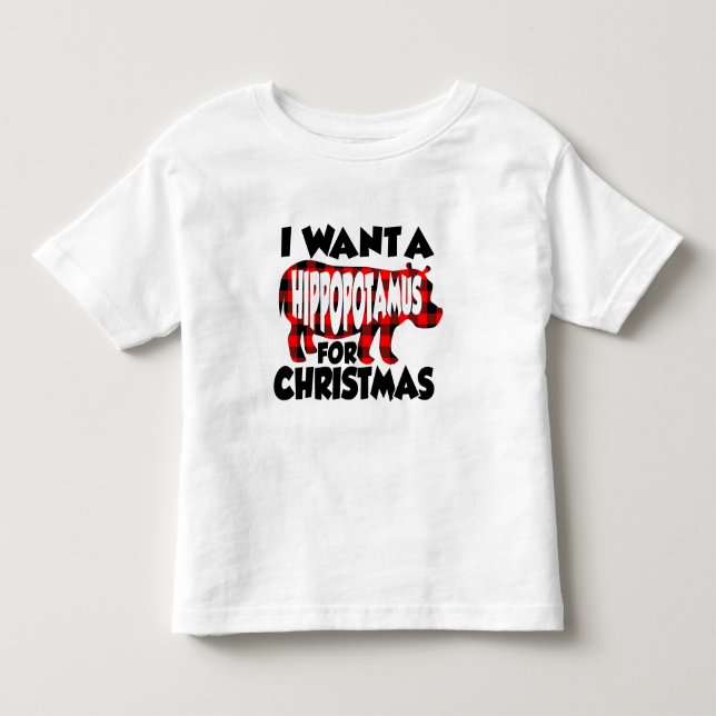 Camiseta De Bebé Quiero Un Hipopótamo Para Los Navidades (Anverso)