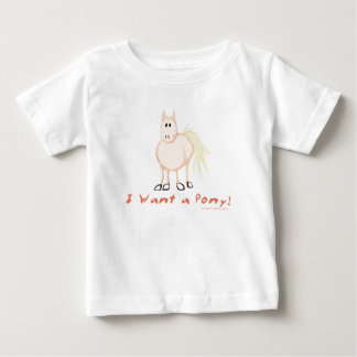 Camiseta De Bebé Quiero un poni