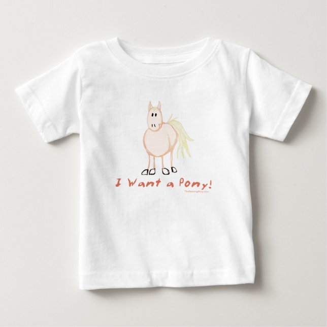 Camiseta De Bebé Quiero un poni (Anverso)