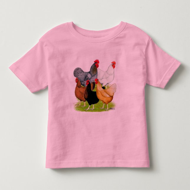 Camiseta De Bebé Quinteto de pollo vinculado al sexo (Anverso)