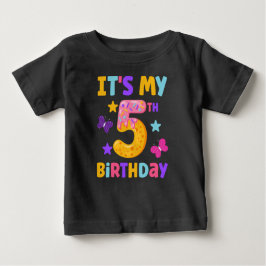 Camiseta De Bebé Quinto cumpleaños