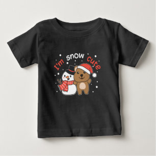 Camiseta De Bebé Quokka Soy el muñeco de nieve de nieve con nieve