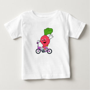 Camiseta De Bebé Rábano con Bicicleta