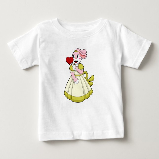 Camiseta De Bebé Rabbit as Bride con vestido de novia.PNG (Anverso)