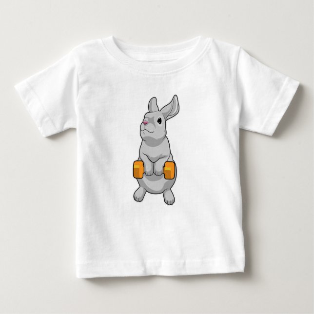 Camiseta De Bebé Rabbit Fitness Dumbbell (Anverso)