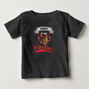 Camiseta De Bebé Rabbit Lover   El Conejo Es Mi Valentín