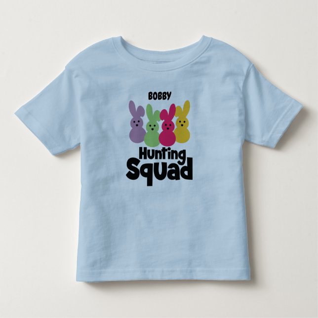 CAMISETA DE BEBÉ "RABBITS HUNTING SQUAD" PERSONALIZADO TODDLER T-S (Anverso)