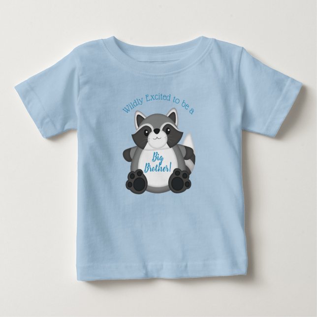 Camiseta De Bebé Raccoon Baby Shower Blue (Anverso)