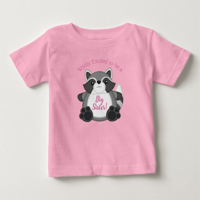 Camiseta De Bebé Raccoon Baby Shower Pink (Anverso)