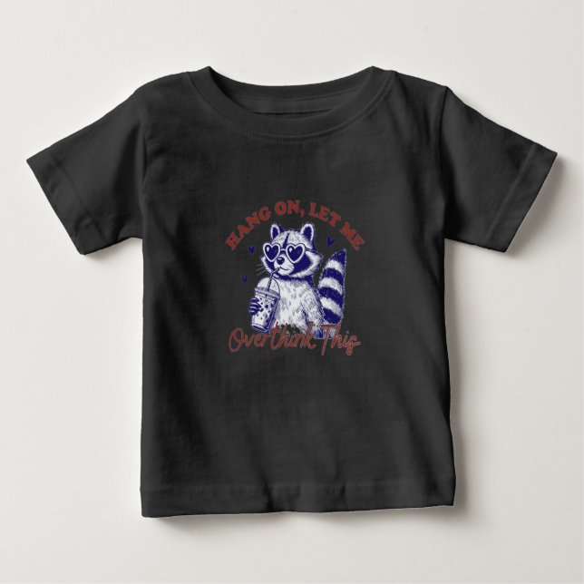 Camiseta De Bebé Raccoon sobrepensante (Anverso)