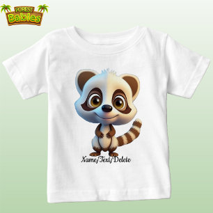 Camiseta De Bebé Raccoon 🌲 Woodland Wildlife Cute Sweet Animal