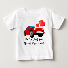 Camiseta De Bebé Race Car de San Valentín