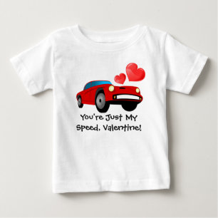 Camiseta De Bebé Race Car de San Valentín