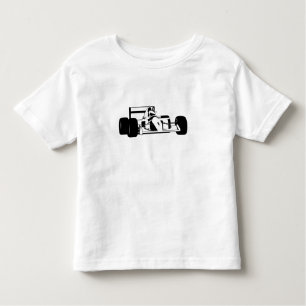 Camiseta De Bebé Race Car Silhouette blanco y negro