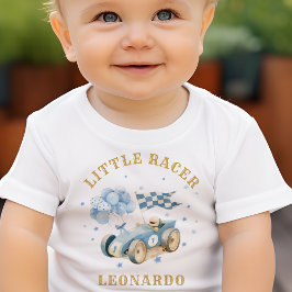 Camiseta De Bebé Race Car Watercolor Little Racer Boy