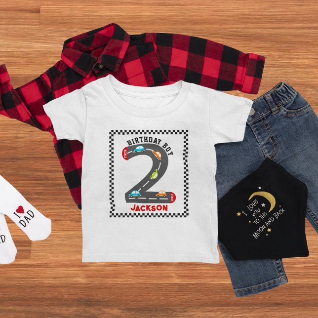 Camiseta De Bebé Race Cars Segundo Niño de Cumpleaños (Subido por el creador)