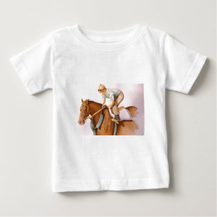 Camiseta De Bebé Race Horse y Jockey