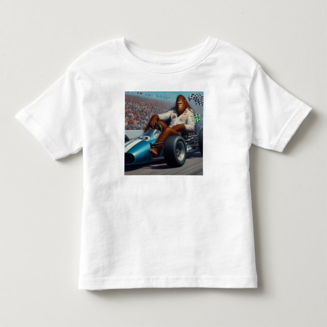Camiseta De Bebé Racecar Bigfoot (Anverso)
