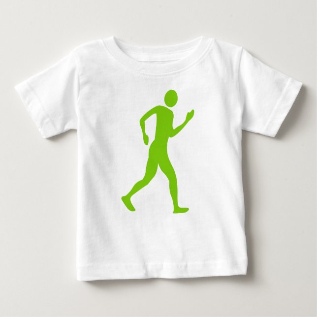 Camiseta De Bebé Racewalking - Martian Green (Anverso)