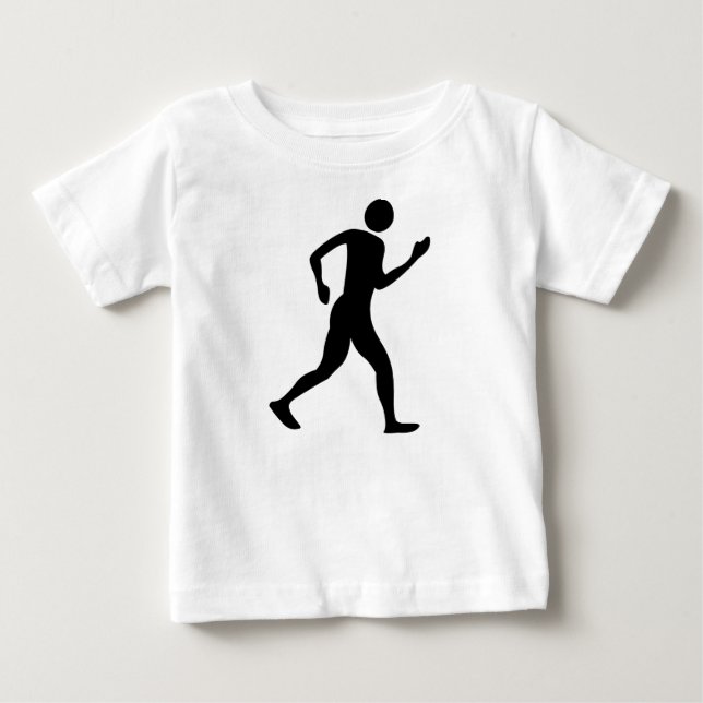 Camiseta De Bebé Racewalking - negro (Anverso)