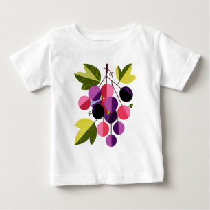 Camiseta De Bebé Racimo de Uvas – Ilustración Divertida de Frutas p