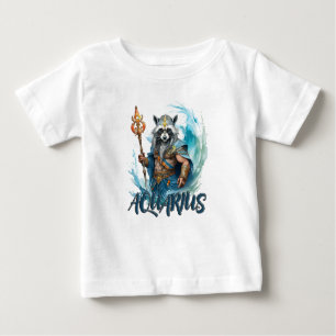 Camiseta De Bebé racoon Aquarius, signo zodiaco