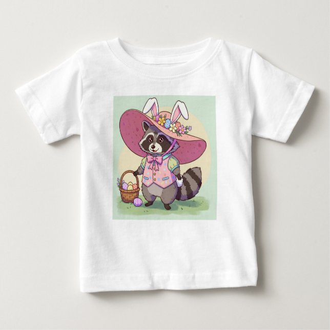 Camiseta De Bebé Racoon de Pascua (Anverso)