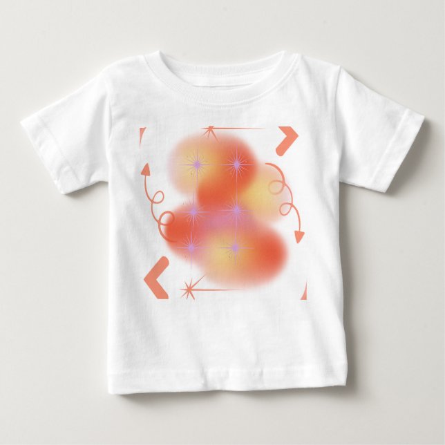 Camiseta De Bebé Radiant Starburst Abstract Design (Anverso)