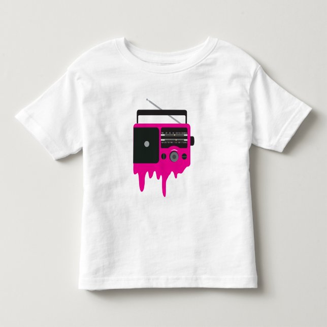 Camiseta De Bebé Radio rosa de fusión (Anverso)