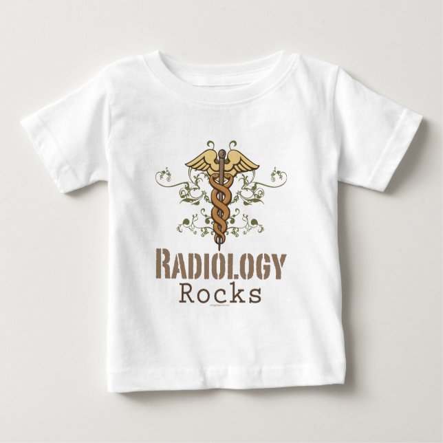 Camiseta De Bebé Radiología Rocks Radiología Infante Tee de Manga L (Anverso)
