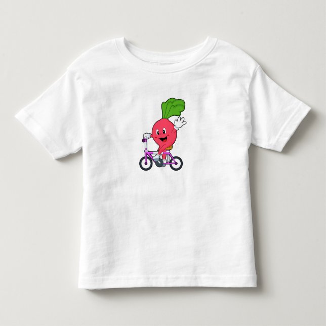 Camiseta De Bebé Radish con bicicleta (Anverso)