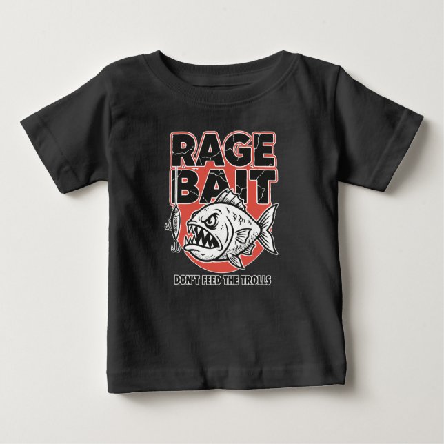 Camiseta De Bebé Rage Bait, Don’t Feed The Trolls (Anverso)