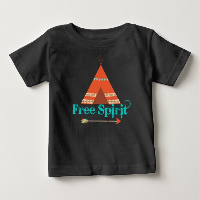 Camiseta De Bebé Raglan Tee Pee Free Spirit Tee (Anverso)