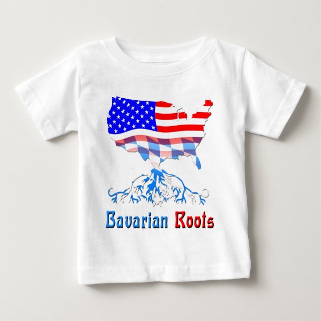 Camiseta De Bebé Raíces bávaras norteamericanas (Anverso)