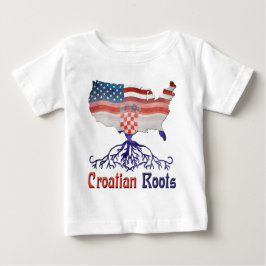 Camiseta De Bebé Raíces croatas americanas