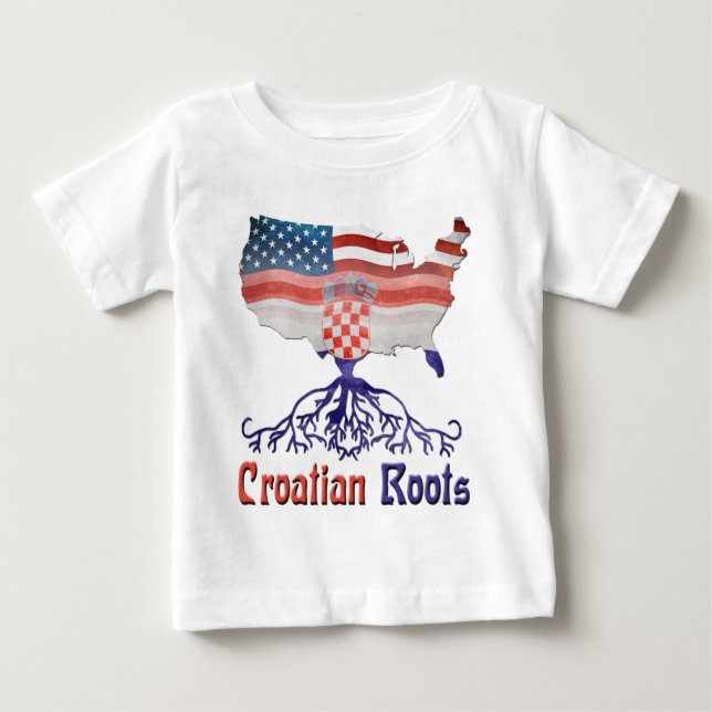 Camiseta De Bebé Raíces croatas americanas (Anverso)