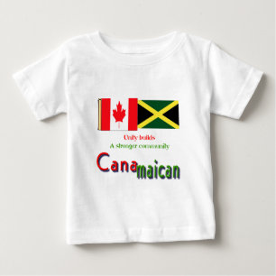 Camiseta De Bebé raíces jamaicanas-canadienses