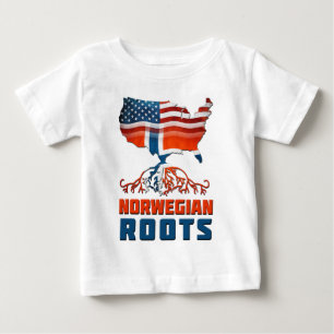 Camiseta De Bebé Raíces noruegas de Estados Unidos