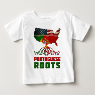 Camiseta De Bebé Raíces portuguesas norteamericanas