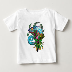 Camiseta De Bebé Rainbow Chameleon
