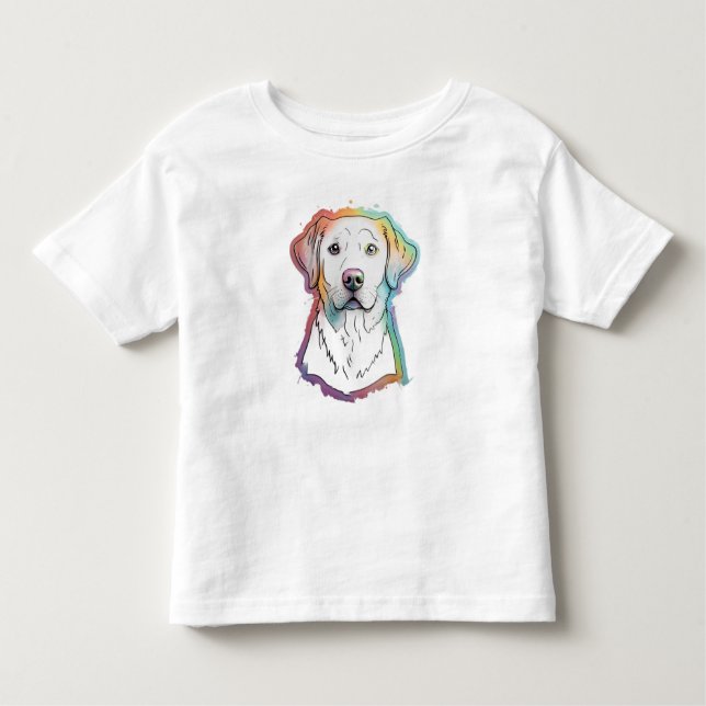 Camiseta De Bebé Rainbow Labrador toddler T-Shirt (Anverso)