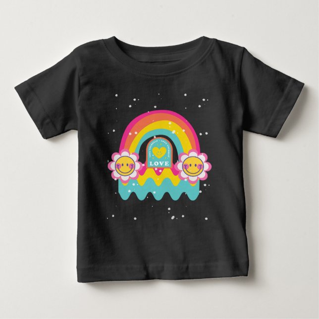 Camiseta De Bebé Rainbow Love you T-Shirt (Anverso)