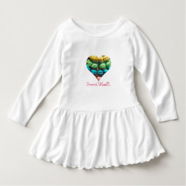 Camiseta De Bebé Rainbow Macaron Corazón dulce
