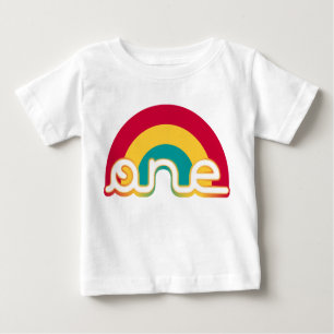 Camiseta De Bebé Rainbow One Birday Tee
