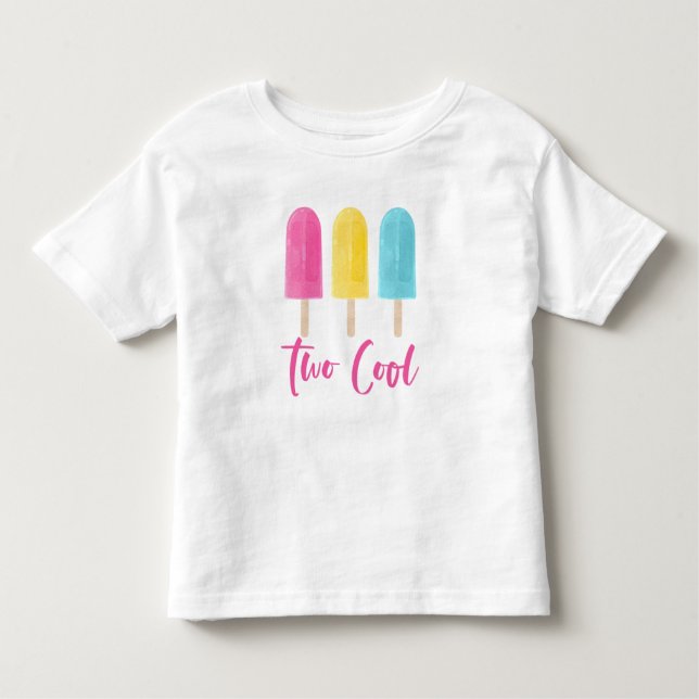 Camiseta De Bebé Rainbow Pop Dos Guay verano segundo cumpleaños (Anverso)