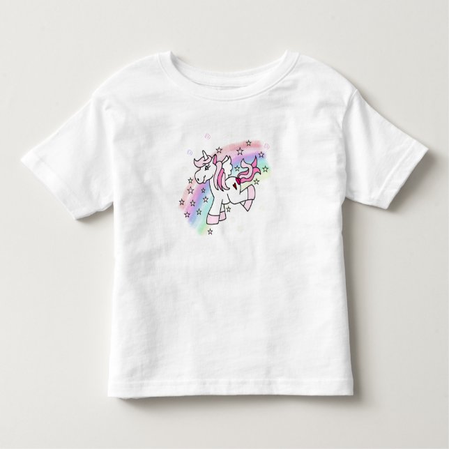 Camiseta De Bebé Rainbow Unicorn (Anverso)