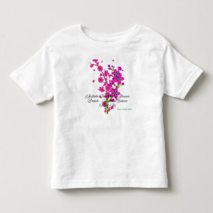 Camiseta De Bebé Rama de flor de cerezo rosa estética