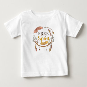 Camiseta De Bebé Ramas de estilo forestal espíritu libre Flores