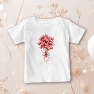 Camiseta De Bebé Ramo de Corazones